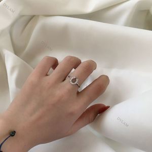 Dylam 925 <b>Couple</b> <b>Ring</b> Sterling Silver Fitness Finger Engrave Raw Stone Moth Mythical Dainty Love <b>Rings</b> Micro Toe Zirconium - Product Image 6