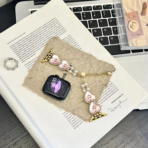 CM di classe elegante ragazza Vintage rosa <span class=keywords><strong>argento</strong></span> Mini cuori bracciale orologio per <span class=keywords><strong>Apple</strong></span> <span class=keywords><strong>Watch</strong></span> - Product Image 4