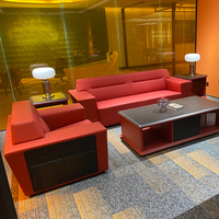 Nouveau design luxueux de mobilier de bureau, bureau de direction rouge de haute qualité, bureau de bureau haut de gamme