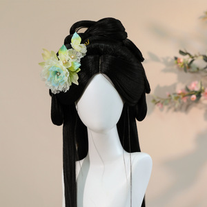 Nuevo Diseño Original 2026, Pinza para el Cabello Hecha a Mano de Estilo Antiguo con Peonías Amarillas y Verdes, Accesorio para el Cabello Hanfu, Maquillaje y Peinado - Product Image 1