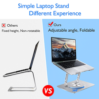 Support ergonomique rotatif pour ordinateur portable, hauteur et angle réglables, 360