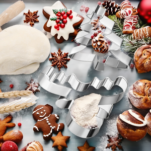 Cortador de Galletas Desechable de Acero Inoxidable con Forma de Dibujos Animados para Navidad, Herramienta de Repostería DIY, Apto para Lavavajillas y Microondas, para Frutas - Product Image 2