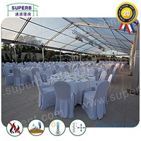 Superbe Grande Tente Chapiteau Rectangulaire en PVC Transparent Imperméable avec Poteaux Droits pour Fêtes de Régularisation et Événements Extérieurs