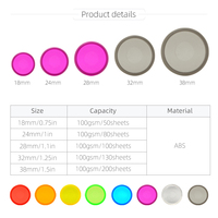 Disques en plastique personnalisés de 24 mm, lot de 1000, couleurs variées, transparents, en ABS, pour reliure à trous champignons, pour agenda DiscBound