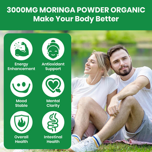 Poudre de feuilles de Moringa biologique OEM/ODM, probiotiques pour le soutien immunitaire des adultes, riches en vitamines, minéraux, antioxydants, santé digestive - Product Image 3