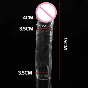 Préservatif en cristal souple pour retarder l'éjaculation, réutilisable, manchon d'agrandissement du pénis, extenseur <span class=keywords><strong>Gsm</strong></span> - Product Image 6