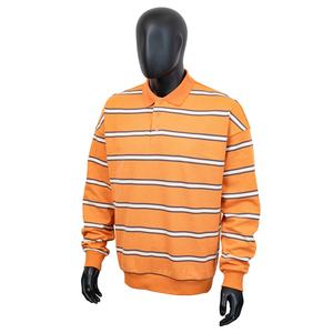 TOPSHOW Garment Wholesale High Quality Embroidered Logo <b>Stripe</b> <b>Men's</b> <b>T</b> <b>Shirt</b> 100% Cotton Long Sleeve Polo <b>Shirt</b> for <b>Men</b> - Product Image 1