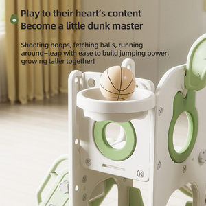 تصميم جديد لزحليقة الأطفال البلاستيكية، زحليقة 7 في 1 للأطفال الصغار، بيت لعب للأطفال، ألعاب داخلية، مجموعة زحليقة وأرجوحة للأطفال - Product Image 5