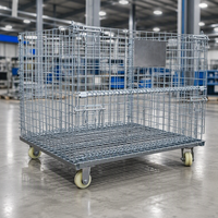Conteneur en treillis métallique empilable à 4 niveaux, gain de place, durable, avec entrée 4 directions, pour entrepôt d'usine