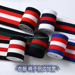 Banda elástica de goma de nailon suave tejido Jacquard de rayas binarias de 4CM en stock de fábrica para ropa interior cintura ropa pantalones cinta elástica - Product Image 4