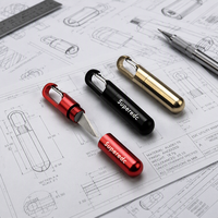 Mousqueton en métal en aluminium en forme de capsule EDC Tool avec petit couteau