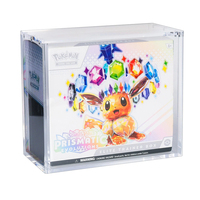 Boîte d'affichage personnalisée Pokemoned ETB avec couvercle magnétique, boîte de booster en acrylique avec protection de fermeture