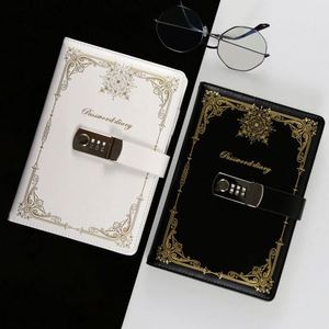 Agenda de Cuero Marrón Retro A5 con Logotipo Personalizado, Planificador, Organizador de Presupuesto, Diario, Cuaderno con Anillas y Candado Codificado - Product Image 3