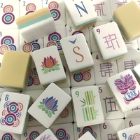 Pembuatan cetakan presisi Permukaan halus Akrilik kuning Karakter Cina Set Mahjong