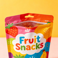 Op maat gemaakte bedrukte hersluitbare staande pouch zakken voor fruit snacks groothandel kleurrijke ritssluiting verpakking fabrikant