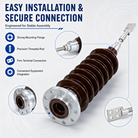 Bouchon de transformateur haute tension en porcelaine pour transformateur de puissance, isolateur électrique extérieur avec connexion à bride