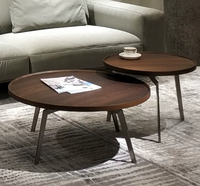 Table basse ronde de salon, style italien minimaliste moderne