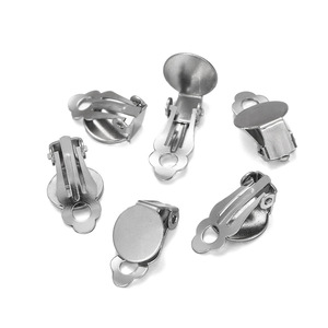 Stainless Steel Frog Clip <b>Earrings</b> 8-14mm Smooth Surface Clip-On For Non-Pierced Ears - Product Image 3
