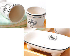 JIA SHUN-productos <span class=keywords><strong>de</strong></span> baño para casa y hotel, juego <span class=keywords><strong>de</strong></span> accesorios para el baño, adhesivos <span class=keywords><strong>de</strong></span> <span class=keywords><strong>corona</strong></span> <span class=keywords><strong>de</strong></span> cerámica esmaltada, color blanco, 4 piezas - Product Image 6
