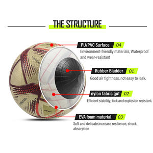 Classico Design rosso misura palla <span class=keywords><strong>finale</strong></span> 5 Pu termico legato <span class=keywords><strong>calcio</strong></span> con rivestimento butilico qualità della concorrenza <span class=keywords><strong>calcio</strong></span> - Product Image 2