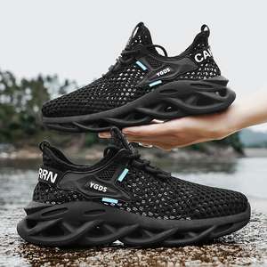 Men's Light Weight Breathable Mesh Casual Chunky Shoes With Hollow Design For <b>Outdoor</b> Sports And Fashion Trends - Product Image 3
