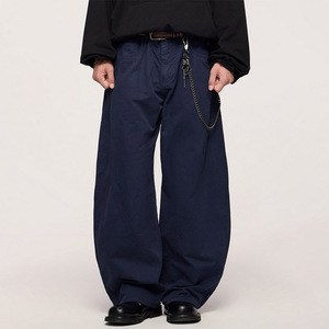 Nuovo abbigliamento da strada <span class=keywords><strong>pantaloni</strong></span> Cargo personalizzati oversize da <span class=keywords><strong>uomo</strong></span> in tinta unita <span class=keywords><strong>pantaloni</strong></span> da paracadute in cotone Mid Flat <span class=keywords><strong>pantaloni</strong></span> larghi larghi - Product Image 4