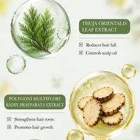Ekstrak Akar Sophora Flavescens Polygoni Multiflori Sampo Penenang Kulit Kepala Pengurang Kerontokan Rambut untuk Semua Jenis Rambut Unisex