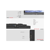 Pantalla Plana Interactiva de 65 Pulgadas 4K CVT MTK9679 Android 14.0, Chip 4GB+32GB, 20 Puntos Táctiles, Cámara de 48MP, Altavoces Duales de 15W, para Reuniones y Educación