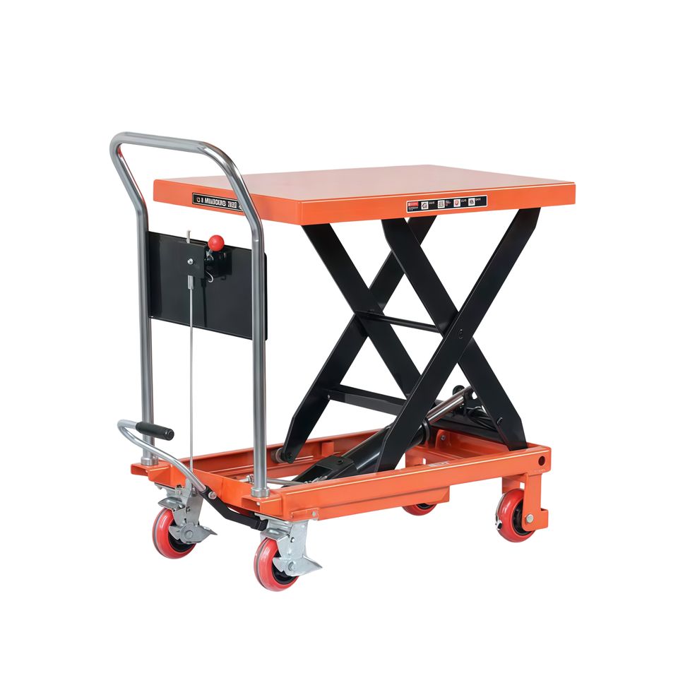 Movable Manual Hydraulic Platform Vehicle Plate Car Scissor Type Hand ...