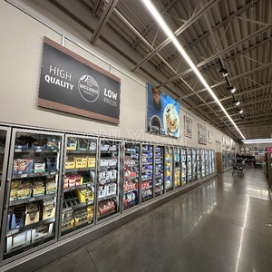 Supermarché et station-service Promenade dans le refroidisseur et congélateur Porte en verre Réfrigérateur Affichage Congélateur Refroidisseur - Product Image 1