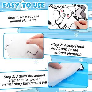 Nuevo Juego <span class=keywords><strong>de</strong></span> Juguetes Educativos <span class=keywords><strong>de</strong></span> Animales Polares del Océano Ártico para Niños en Edad Preescolar, Tablero <span class=keywords><strong>de</strong></span> Historias <span class=keywords><strong>de</strong></span> Fieltro para Actividades, Kit Interactivo - Product Image 5