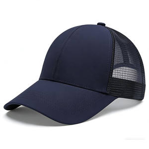 Casquette de baseball personnalisée avec logo, dos en mesh, séchage rapide, imperméable, protection solaire, style sportif, broderie 3D, ajustable, tendance - Product Image 1
