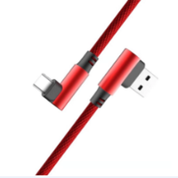3M Kain Anyaman Ganda 90 Derajat Pengisian Cepat V8 Micro USB Panjang Charger dengan Transfer Data