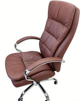 Chaise de bureau de direction à dossier haut en cuir PU, confortable, design ergonomique, hauteur de siège réglable, moderne, pour hôtel et hôpital