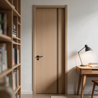 Porte intérieure en bois insonorisée et imperméable de dernière conception, porte solide pour hôtel et appartement