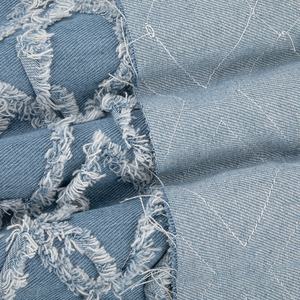Популярный дизайн, Высококачественная модная двухслойная джинсовая ткань ручной работы для стильной сумки, пальто, платья, 100% хлопок - Product Image 4
