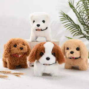 Interativo Pelúcia Puppy Toy Battery Operated Cão que Anda Cascas Soft e Snuggly Pele Stuffed Animal Robot