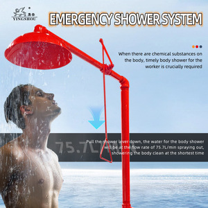 Estación de ducha de seguridad para lavado de ojos de emergencia Acero inoxidable ABS Recubrimiento rojo Ducha de lavado de ojos de emergencia Estándar de - Product Image 5