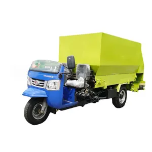 Full-automatic three-wheel Feed automatic spreader car cattle and sheep three-wheeled feeder feeding car