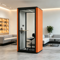 Cabine de bureau insonorisée modulaire, isolation acoustique efficace, cabine téléphonique privée pour le travail au bureau
