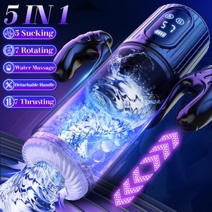 Elektrischer Masturbator für Männer, Pocket Pussy Stroker mit Griff, Vakuum-Saugfunktion, Stoß- und Rotationsfunktion, Penisvergrößerer - Product Image 2