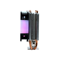 Refroidisseur de processeur RGB à couleur fixe, 2 caloducs, refroidisseur PC silencieux, Intel LGA 1700 1200 2011 115X AM5 AM4