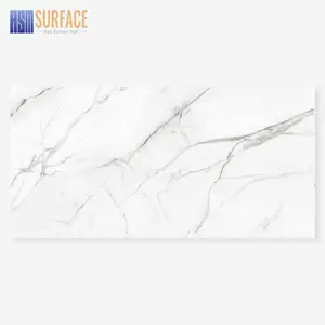 Piedra sinterizada 6mm dalle aspect marbre calacatta blanc 1200x2700mm dalle de porcelaine pour décoration murale et sol