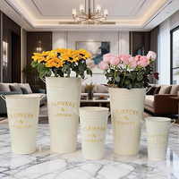 Pots à fleurs décoratifs, style minimaliste, simple, classique, en fer chromé, léger, durable, pour la maison, le mariage