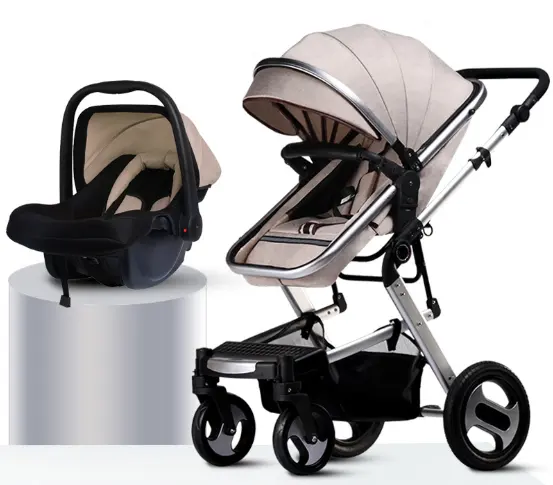 Groothandel Opvouwbaar Compact Kinderwagen Luxe 3 In 1 Kinderwagen Wandelwagen Baby Trolley