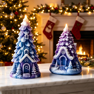<span class=keywords><strong>Stampo</strong></span> in Silicone 3D a Forma <span class=keywords><strong>di</strong></span> Casa <span class=keywords><strong>Albero</strong></span> <span class=keywords><strong>di</strong></span> <span class=keywords><strong>Natale</strong></span>, Facile da Sformare, per Candele, Resina, Gesso, Sapone e Creazioni Natalizie Fai-da-Te - Product Image 1