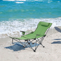 Chaise de plage pliante légère moderne en fer de haute qualité, personnalisable, pour le camping et les parcs, vente chaude WOQI