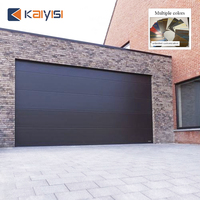 Porte de garage à double paroi en acier avec barrière thermique, type pliable électrique silencieux pour villa de luxe
