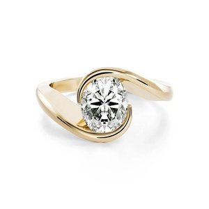 Bague <span class=keywords><strong>Sorelle</strong></span> en argent sterling 925 tendance et luxueuse avec moissanite ovale suspendue pour femme - Product Image 6