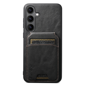 Funda de Lujo para Teléfono Móvil de Piel Sintética con Tarjetero y Soporte, Compatible con Carga Magnética/Inalámbrica para S26/S25/S24/S23/S22/Note 20 - Product Image 1